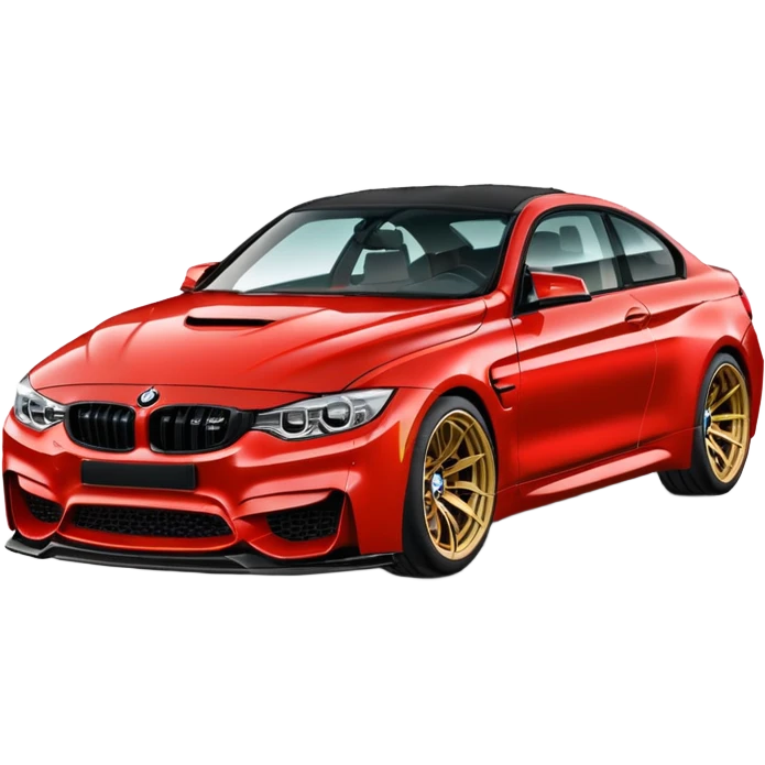 Modified Bmw m4 red colour emoji