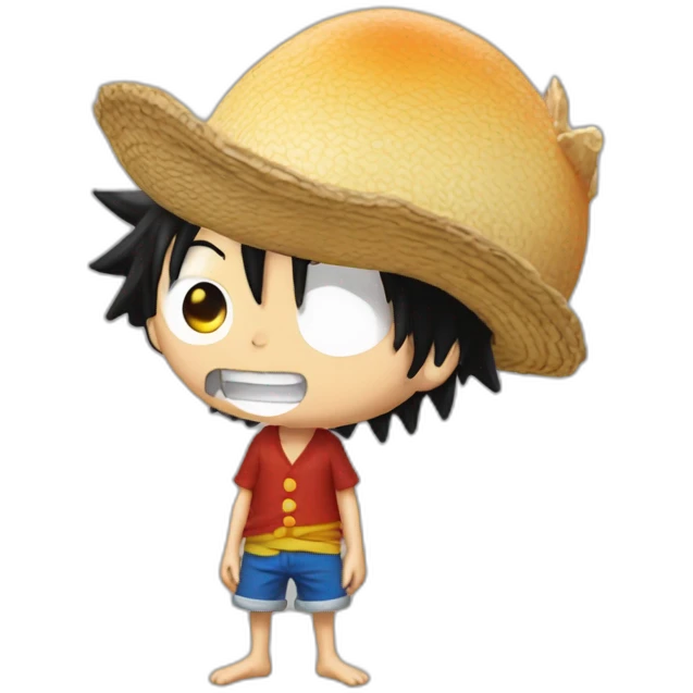 Luffy qui mange un oeuf d'Autruche emoji