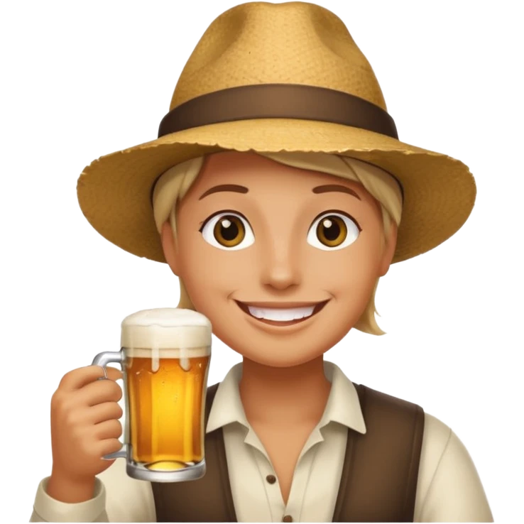 😁 drinking beer emoji