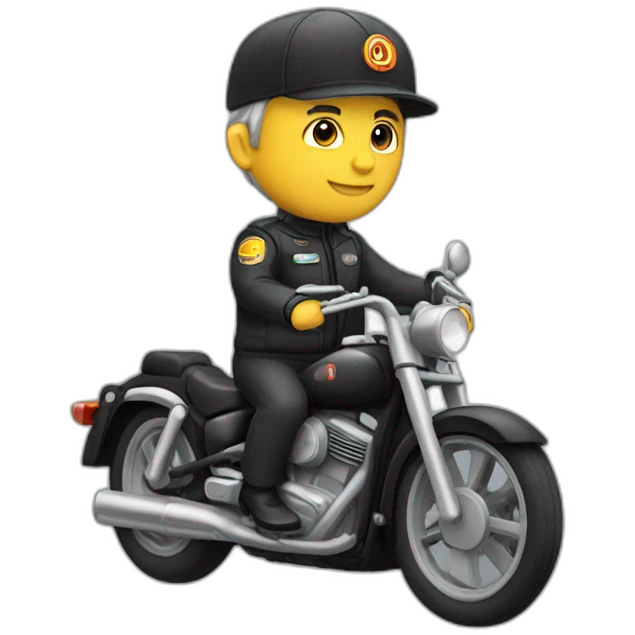Conducteur de moto emoji