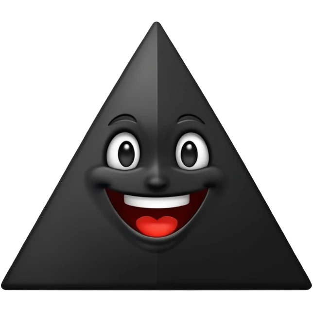 pyramide noir avec un sourire terrifiant  emoji