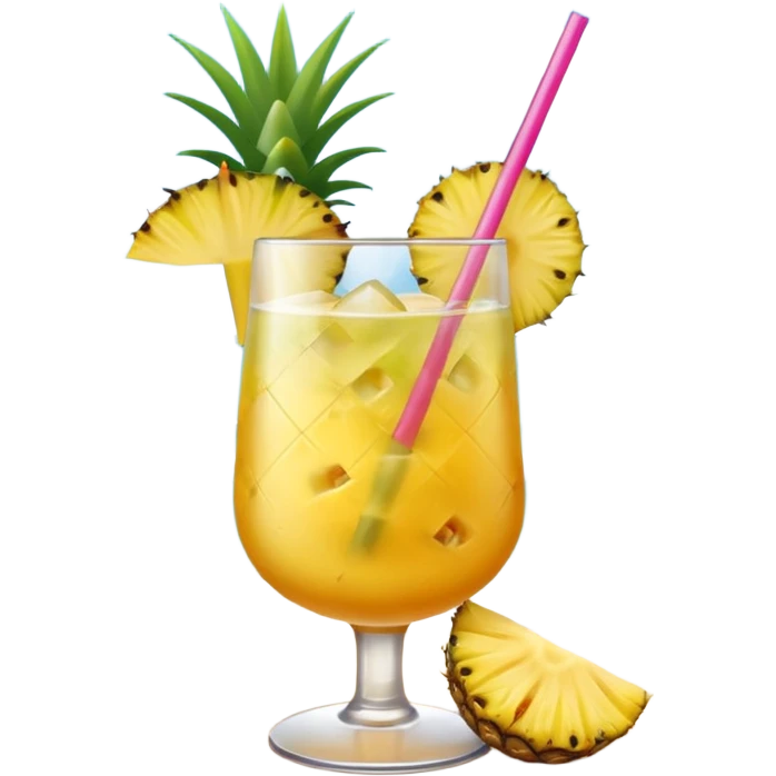 beach cocktail emoji, with a slice of pineapple emoji