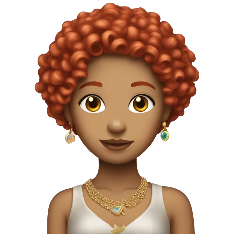 make a lesbian princess pop star with red curly hair  emoji