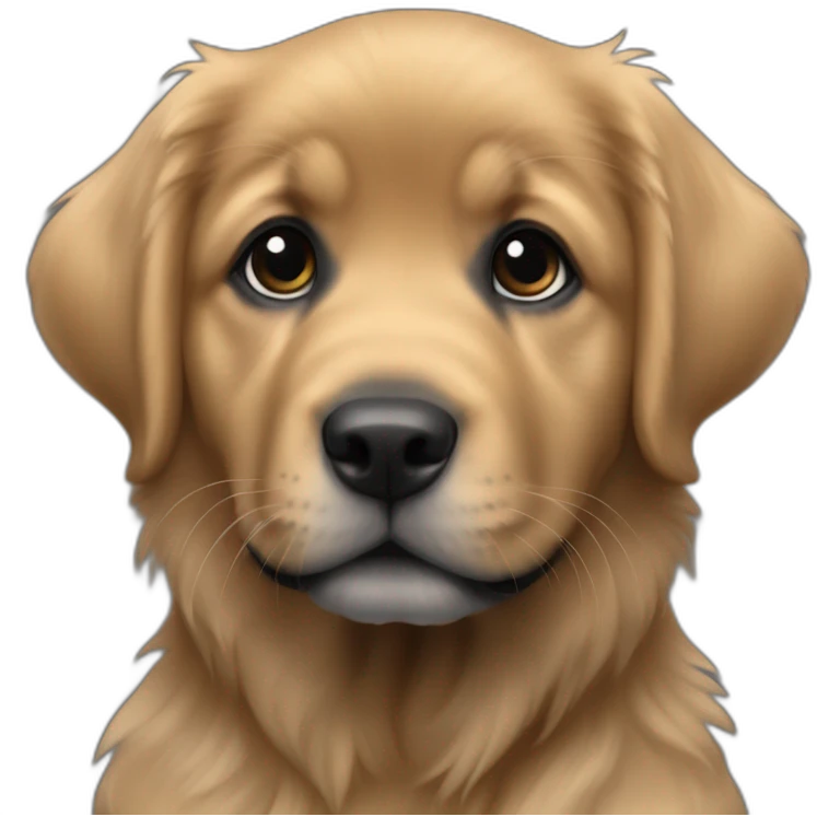 hovawart puppy black emoji