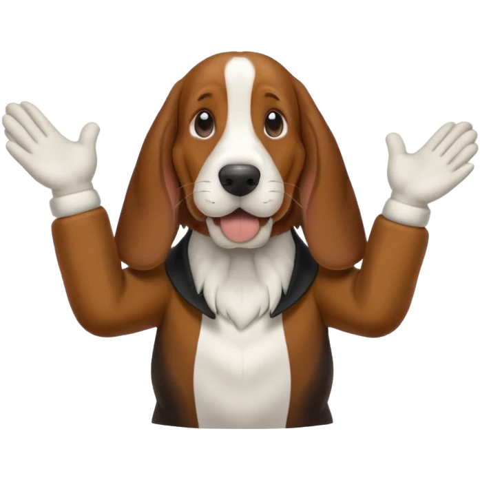 bassethound clapping with text say claps emoji