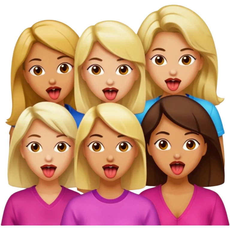 year 2000's theme baddies tongues out emoji