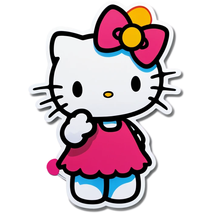 hello kitty standing up emoji