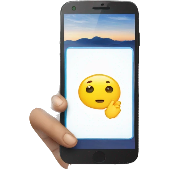 smartphone on a hand emoji