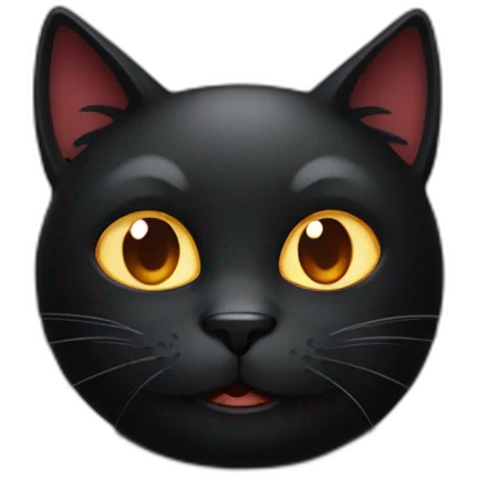 black evil cat emoji