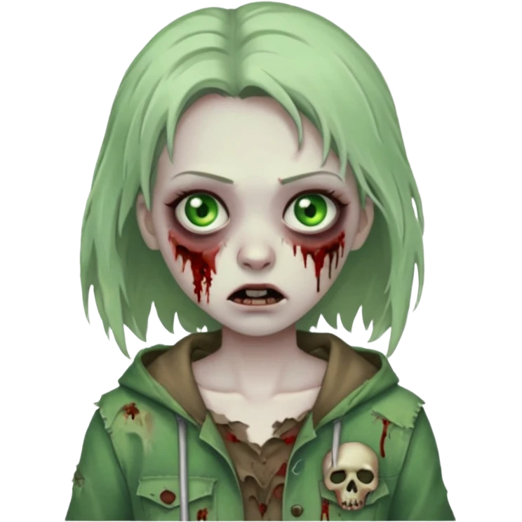 Zumbi garota  emoji