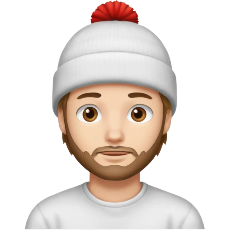A guy head with white beanie emoji
