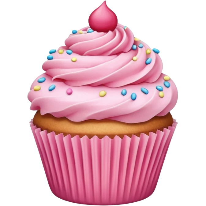 Cupcake with pink icing emoji