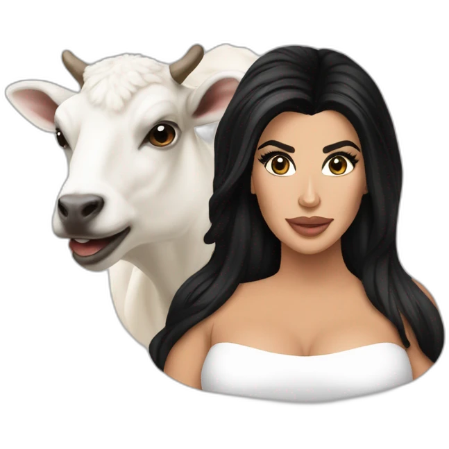 Kardashian et une chèvre emoji