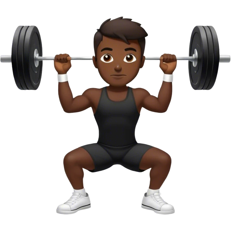 italian guy black clothes white converse shoes clean and jerk exercise emoji