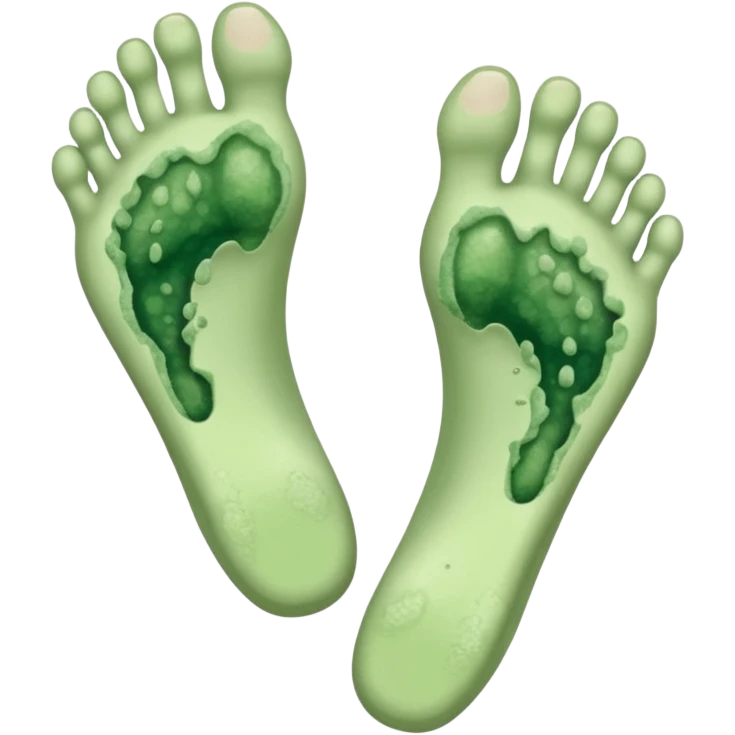 bottom feet with full of molds emoji