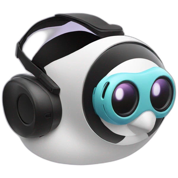 vr headset pinguin emoji