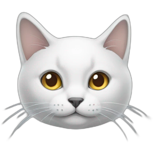 white-cat-grey-mark-on-head emoji