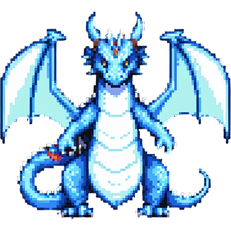 three-headed dragon Gorynych pixel art emoji