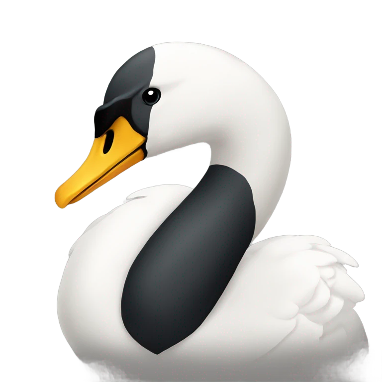 cisne negro de lado  emoji