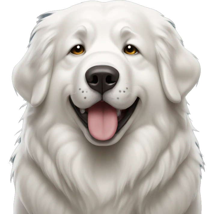 Great Pyrenees pooping emoji