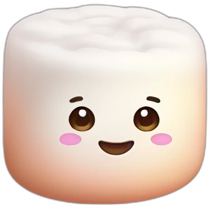 Kawaii marshmallow emoji