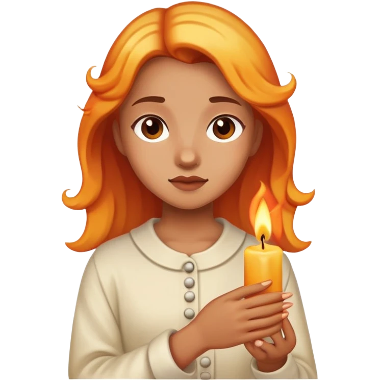 girl with a candle emoji