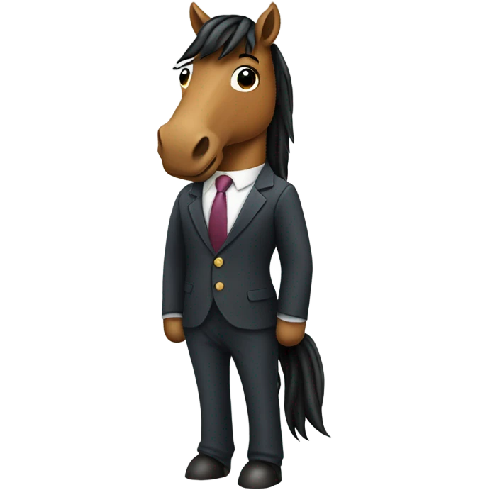Horse in suit emoji