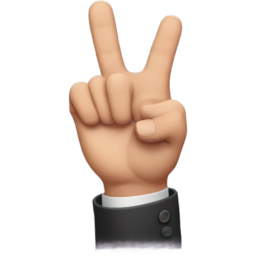 Pinky in the air on hand emoji