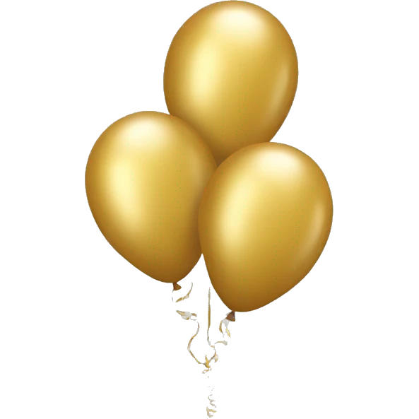 gold balloons emoji