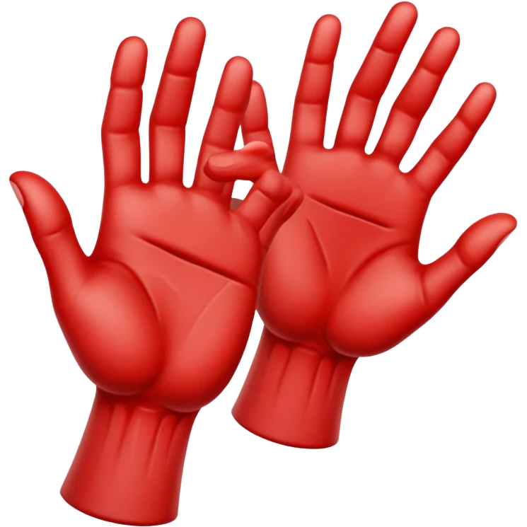 Red hands emoji