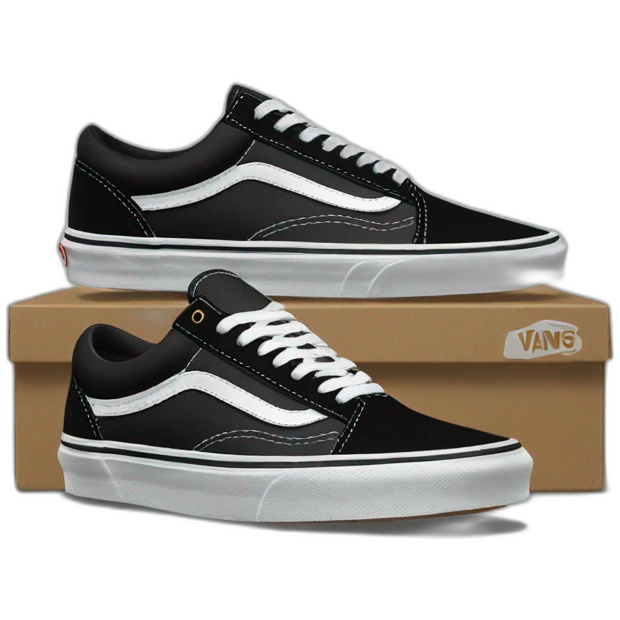 vans black old skool emoji