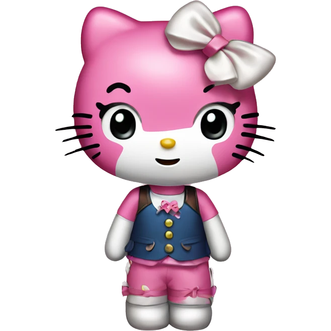 Hello kitty with bow emoji