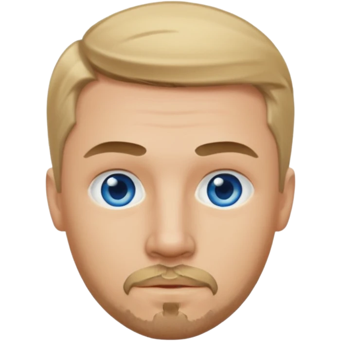 Dirty blonde guy with a small goatee emoji
