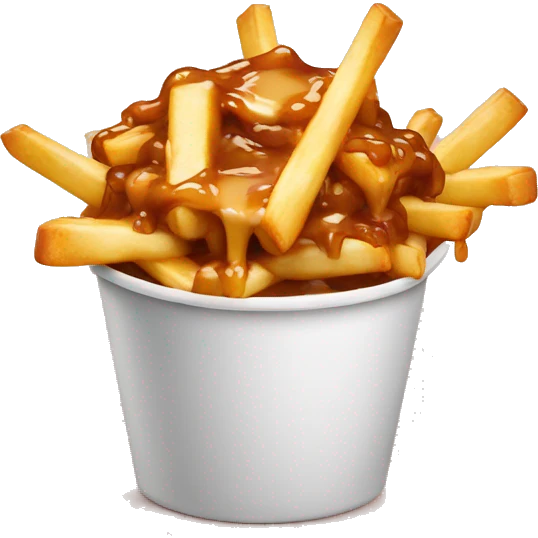 Poutine qui mange une poutine emoji