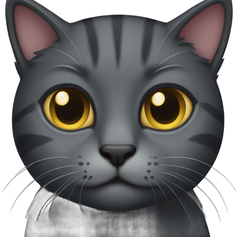 Dark grey cat emoji