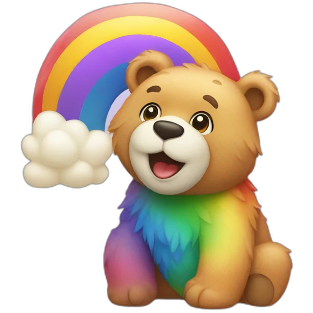 Rainbow bear emoji