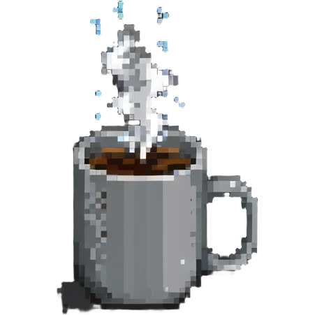 Coffee mug with steam emoji