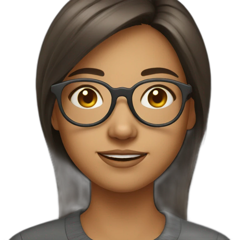 Girl with spectacles emoji