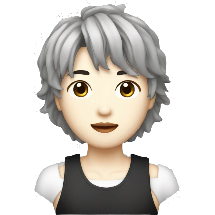 kpop singer Min Yoon-gi (Suga), with 3D style and white border emoji