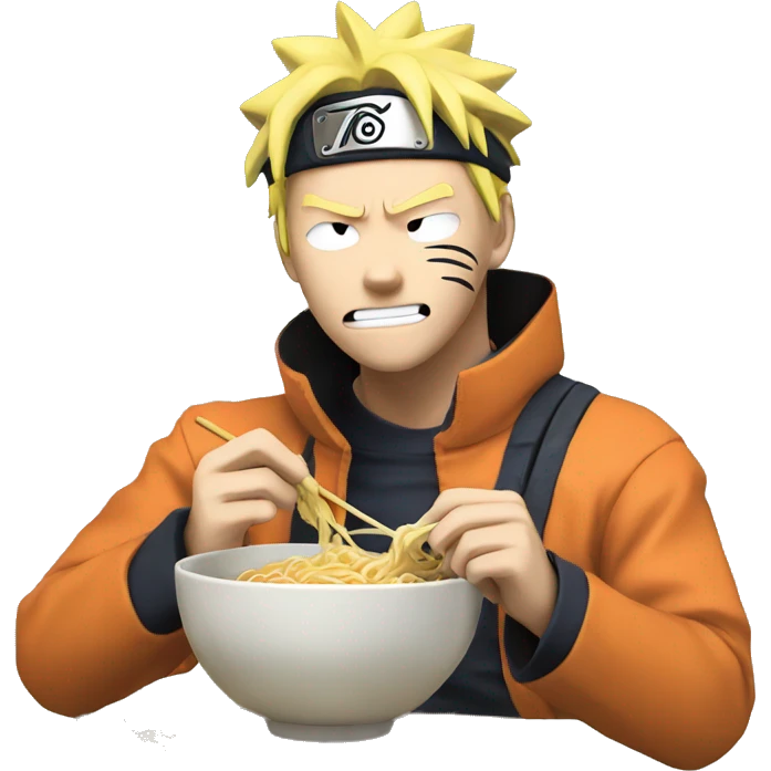 Naruto eating ramen emoji