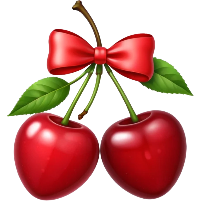 Cherry's with a bow emoji