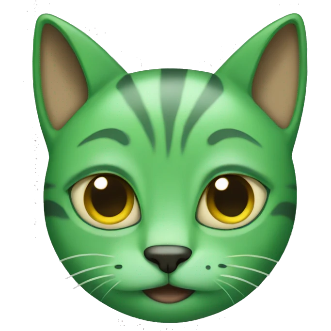 Green cat emoji