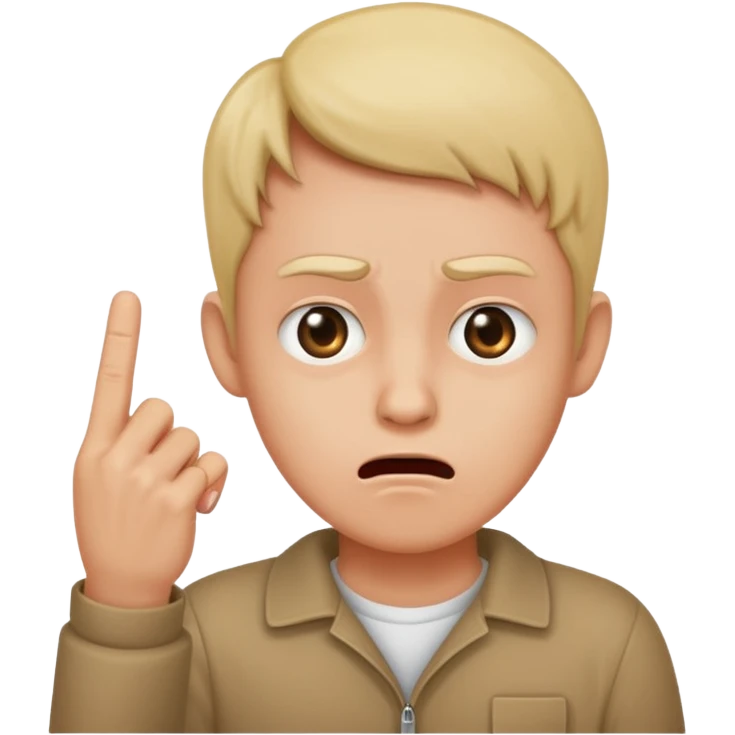 Middle finger up and scared face  emoji