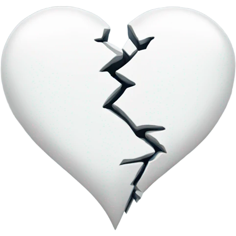 White broken heart  emoji