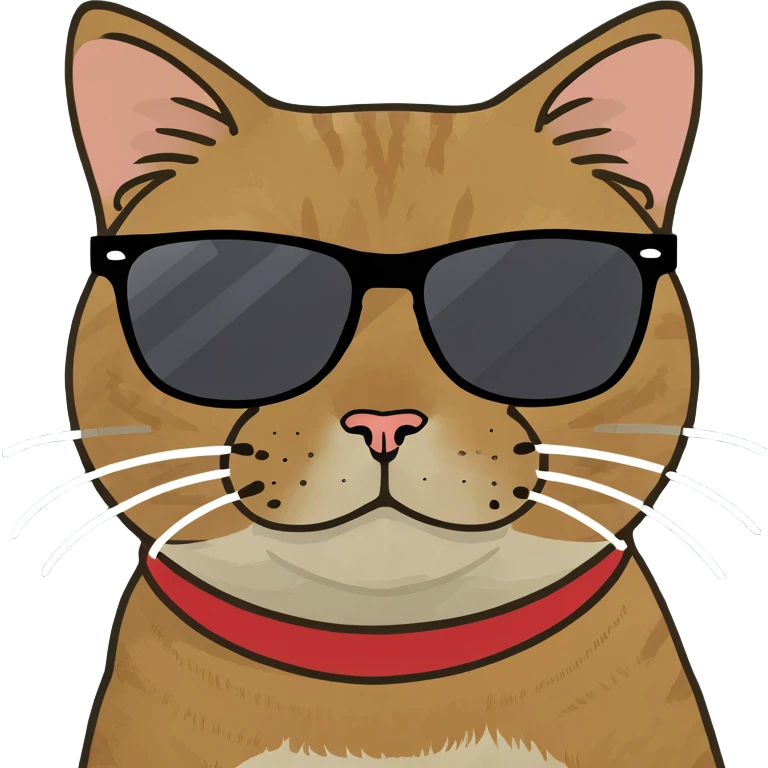 Cat with sunglasses emoji