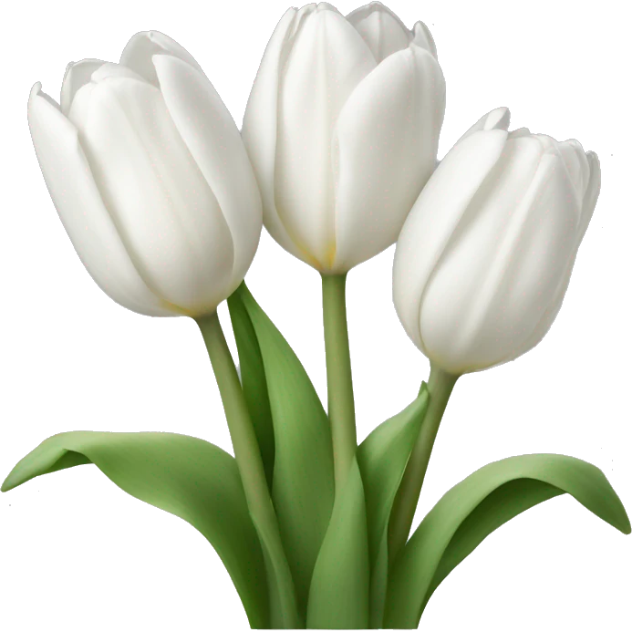 white tulips emoji