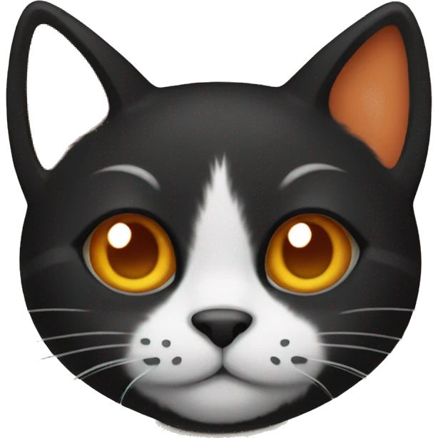 black and orange cat emoji