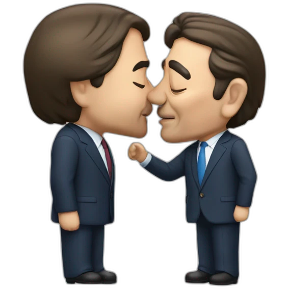 jose maria aznar kissing mariano rajoy emoji