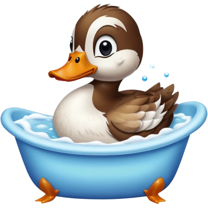 Duck in bathroom emoji