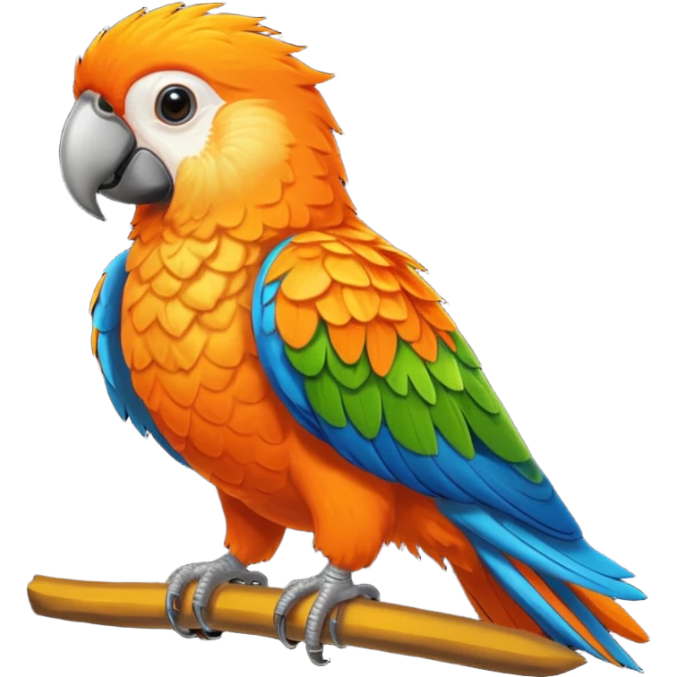 orange furry parrot emoji